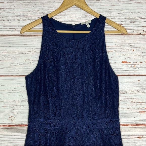 Joie Adisa Navy Blue Lace Mini Dress Sz 8 - Picture 6 of 15